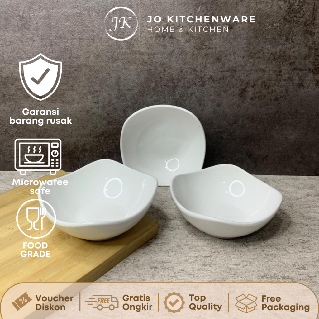 SET 3-6 ชิ้น Premium Ceramic Inora Small Bowl ขนาด 13.5 x 13.5 ซม. / หรูหราอเนกประสงค์ที่ไม่ซ้ํากัน 
