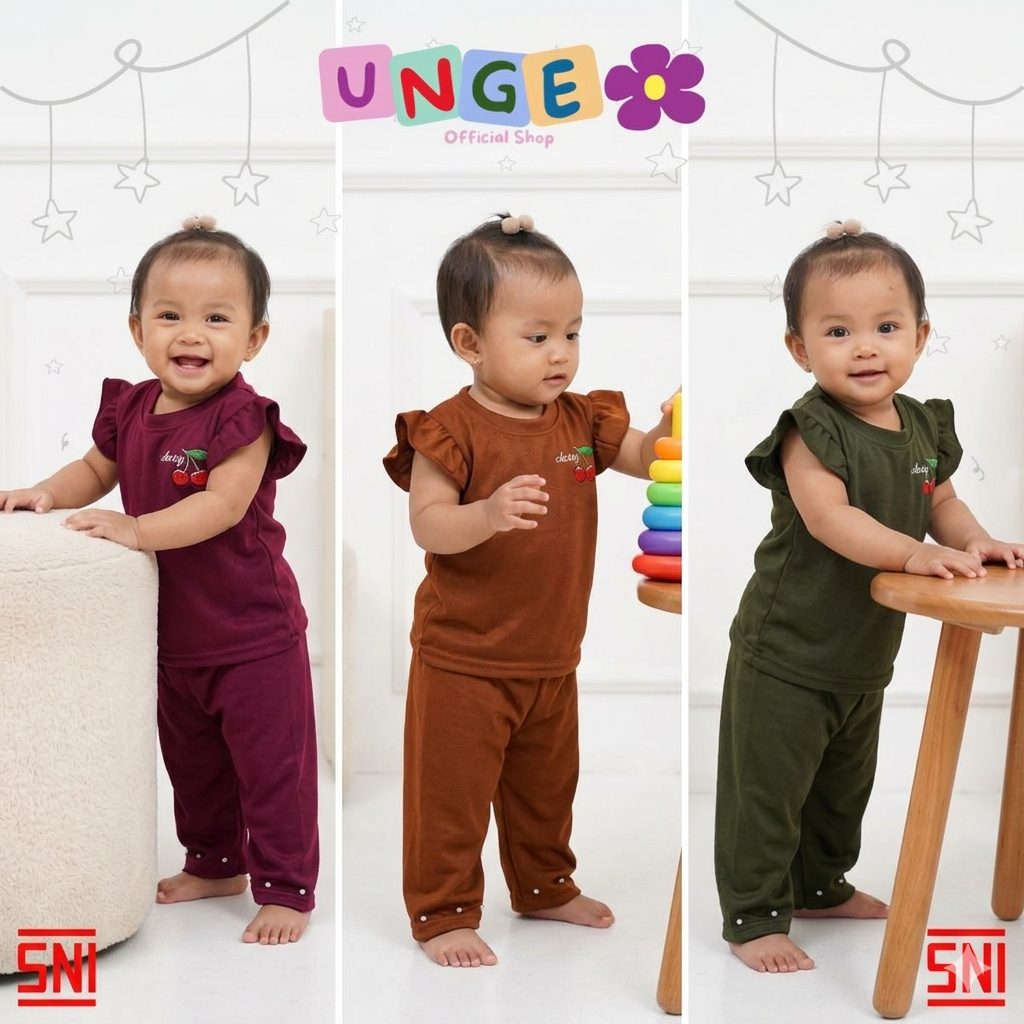 UNGE - ชุดนอนเด็ก - ชุดนอนเด็กถัก Chery UNGE Baby 0 - 12 เดือนวัสดุถักทุกขนาด