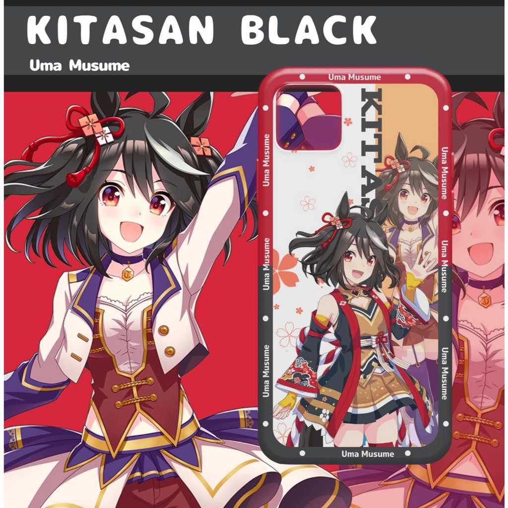 เคสโทรศัพท์ตัวละคร HP Kitasan Black Uma Musume: ปลอก Kitasan สีดําสําหรับโทรศัพท์ทุกประเภท