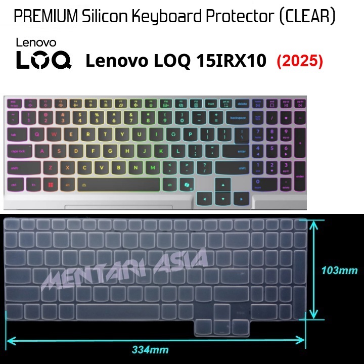 Lenovo LOQ 15IRX10 (2025) ตัวป้องกันคีย์บอร์ด - PREMIUM Silicon CLEAR