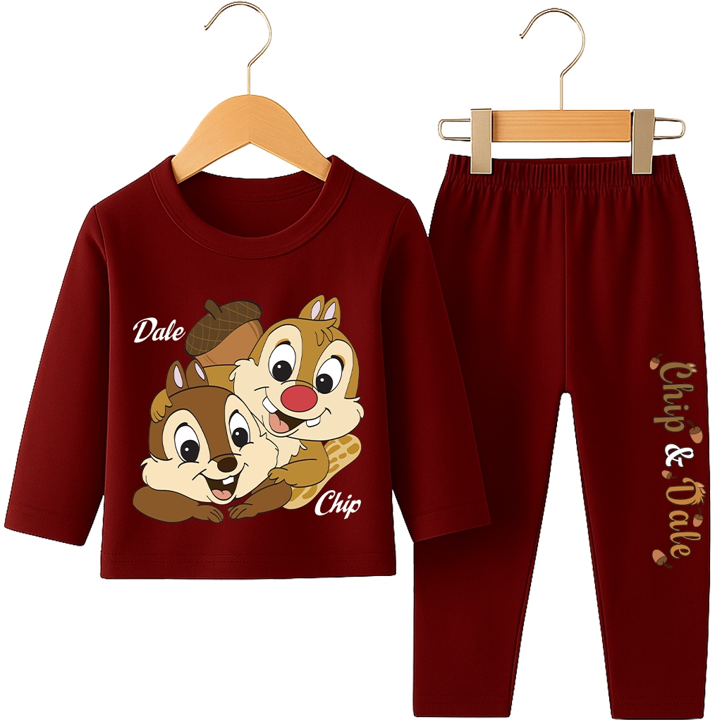 CHIP&DALE ชุดนอนเด็กผู้ชายกางเกงขายาวแขนยาว 3 ปี-10 ปีแฟชั่นเด็ก