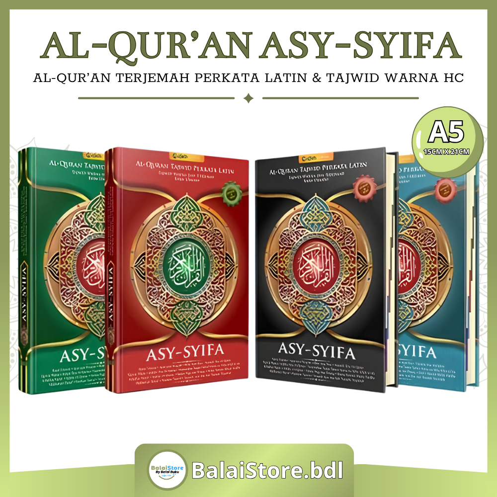 Al Quran Asy Syifa แปลคําละติน Tajweed Color Number Code HC A5 Alfatih Quran Rasm Usmani
