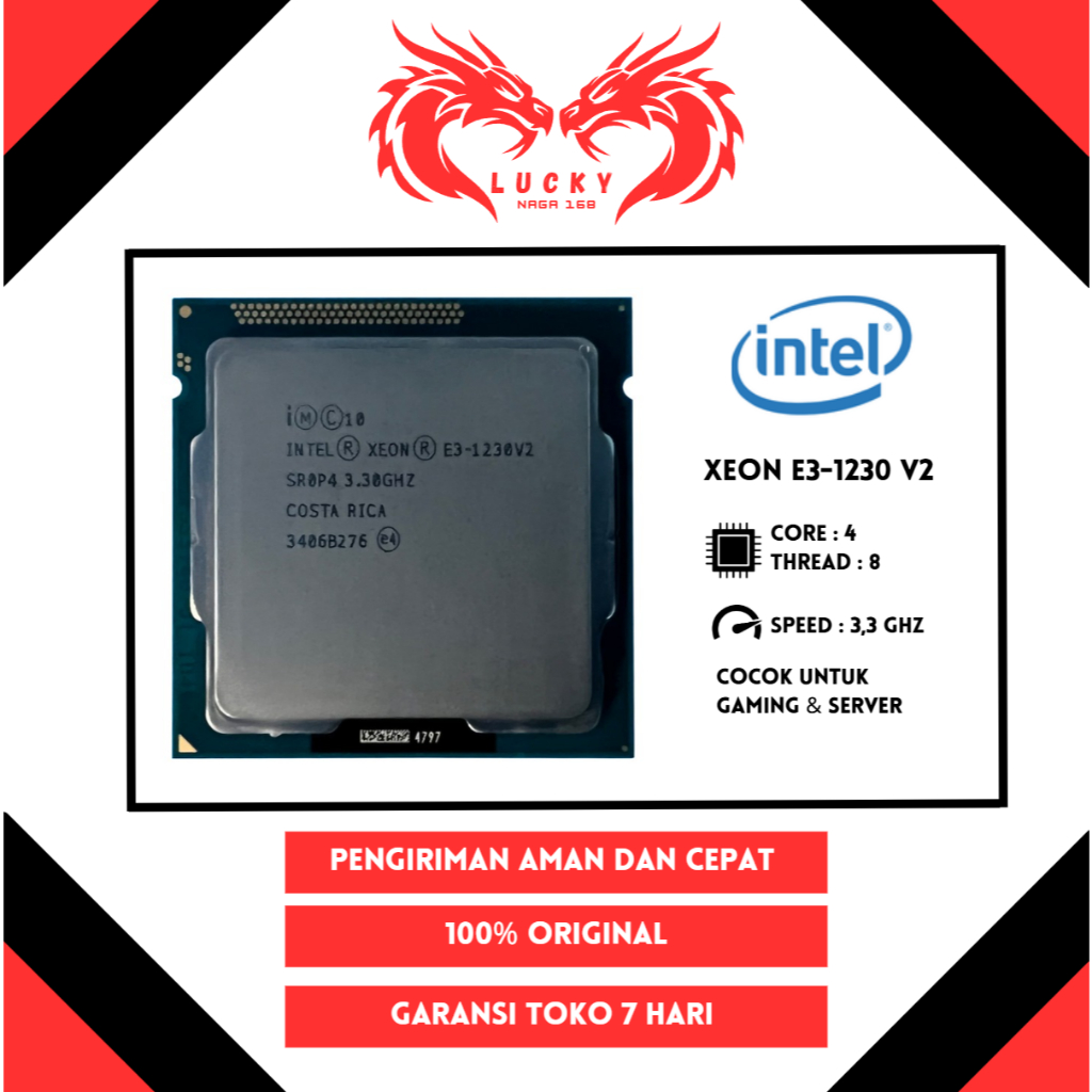 Intel Xeon E3 1230v2: CPU เทียบเท่ากับ i7 2600/3770, LGA 1155, เหมาะสําหรับการเล่นเกมและตัดต่อต้นฉบั