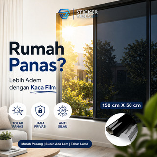 Stiker Kaca Film Jendela Rumah Gedung Mobil Kantor Kaca Film Riben Tolak Panas dan Privasi