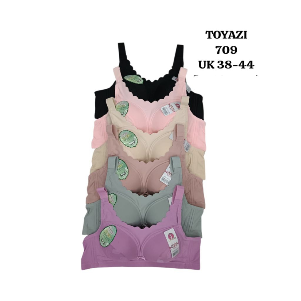 BH KEMBEM BRA มุ้งนําเข้า CUP C | ถ้วยขนาดใหญ่พร้อมสายไฟ 3 ตะขอนําเข้า TOYAZI EMBOSED MATERIAL 38-44