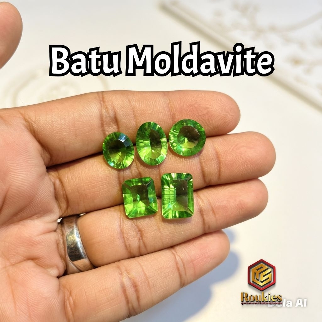 [STONE ONLY] Moldavite Green Emerald & Octagon Cut Stone