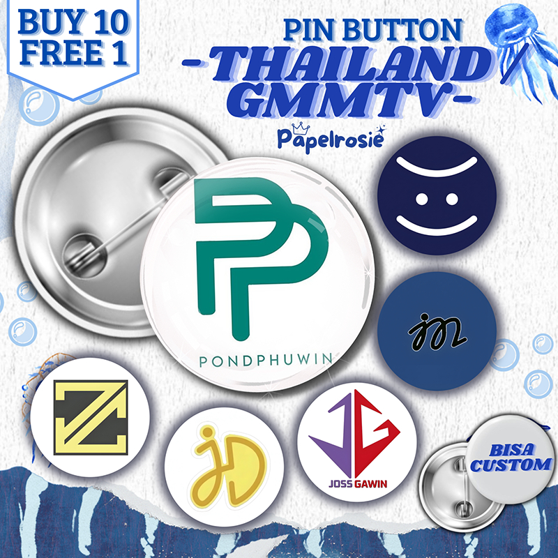 ปุ่มพิน ประเทศไทย GMMTV | AESTHETIC THAILAND ROUND PIN GMMTV PIN 44 MM