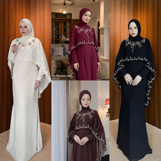 FAR | TARISMA DRESS INNER TERPISAH BAHAN CERUTY BABYDOLL MIX BORDIR TIMBUL GAMIS MUSLIMAH TERBARU BUSUI