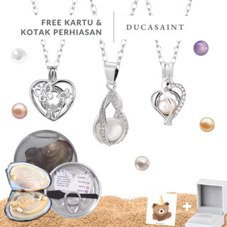 DucaSaint - Wish Pearl Necklace | Asli Mutiara Air Tawar Kalung Stainless Steel Viral Hadiah Hampers Kado Gift Love Pearl