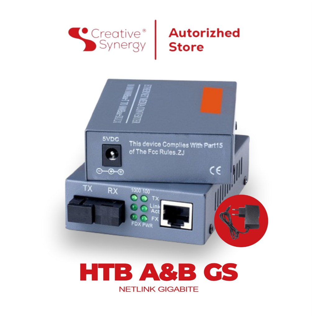 FIBER OPTIC MEDIA CONVERTER (A+B) PAIR HTB-3100/HTB GS-03 Gigabit Converter 1000Mbps/HTB Media Conve