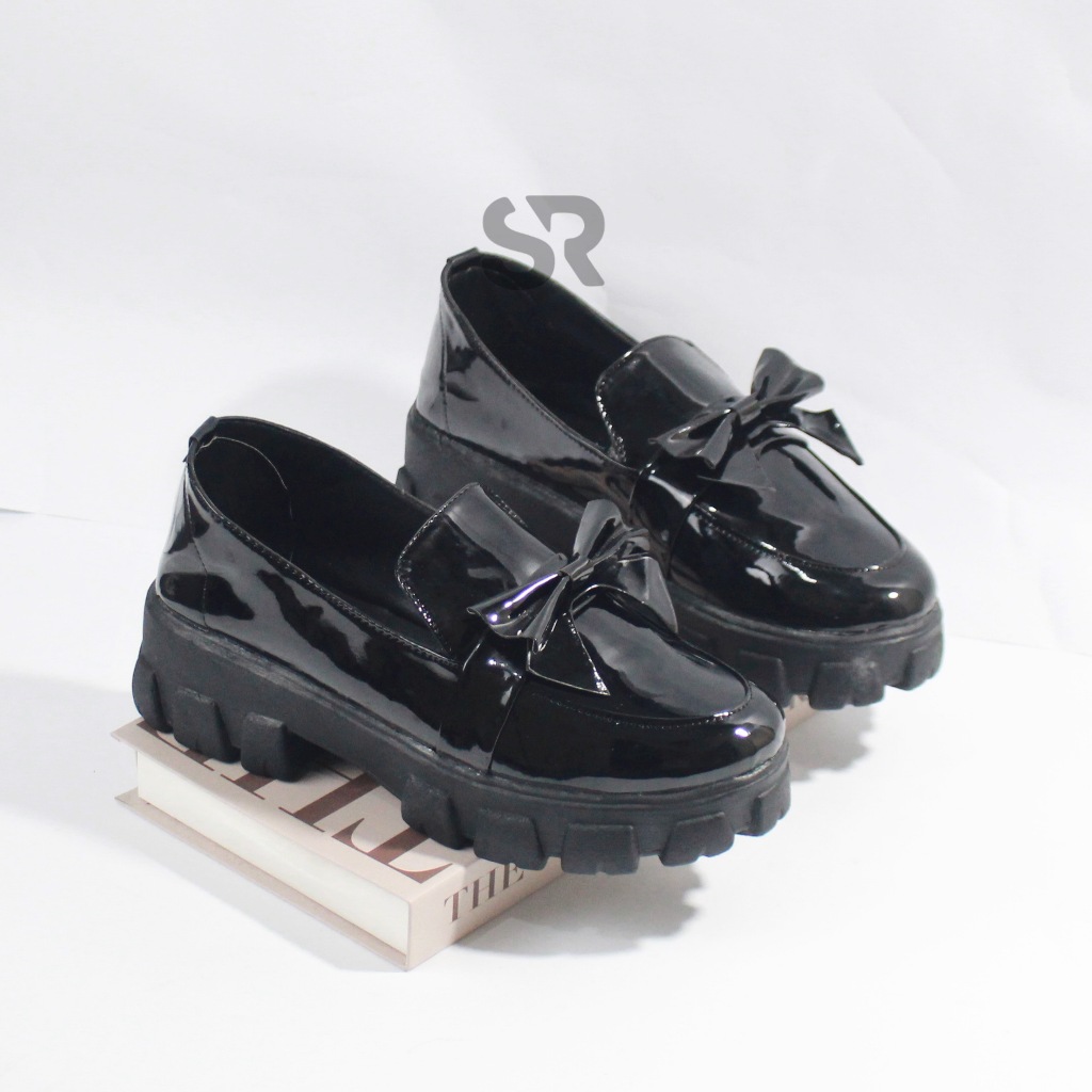 Hi.bags DOCMART TASI Shoes Chunky Oxford Shoes รองเท้าทํางานผู้หญิง รองเท้าโลฟเฟอร์สีดํา รองเท้าลําล