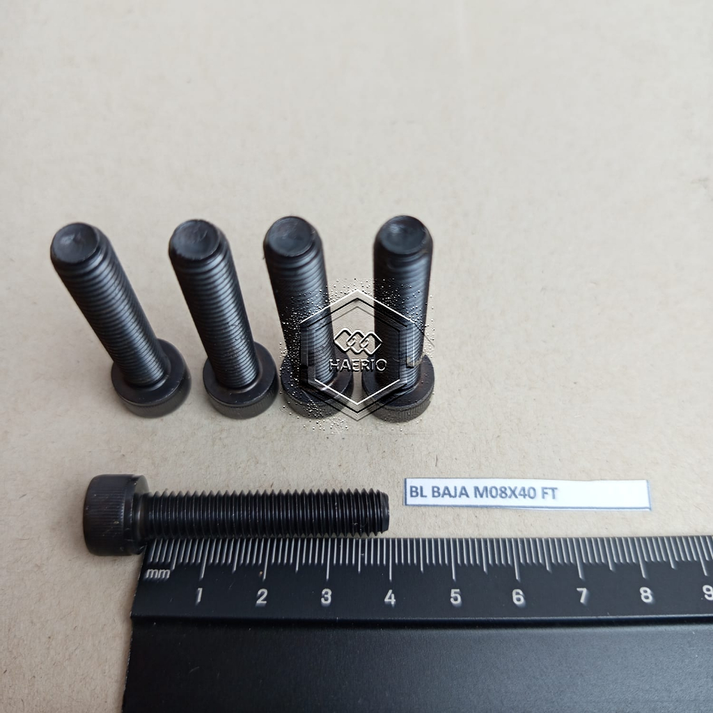 BOLT L M8X40 (4CM) STEEL FULL THREAD 12 BOLT L STEEL M8 X 40 GRADE 12.9 BOLT L STEEL M8 LENGTH 4 CM 