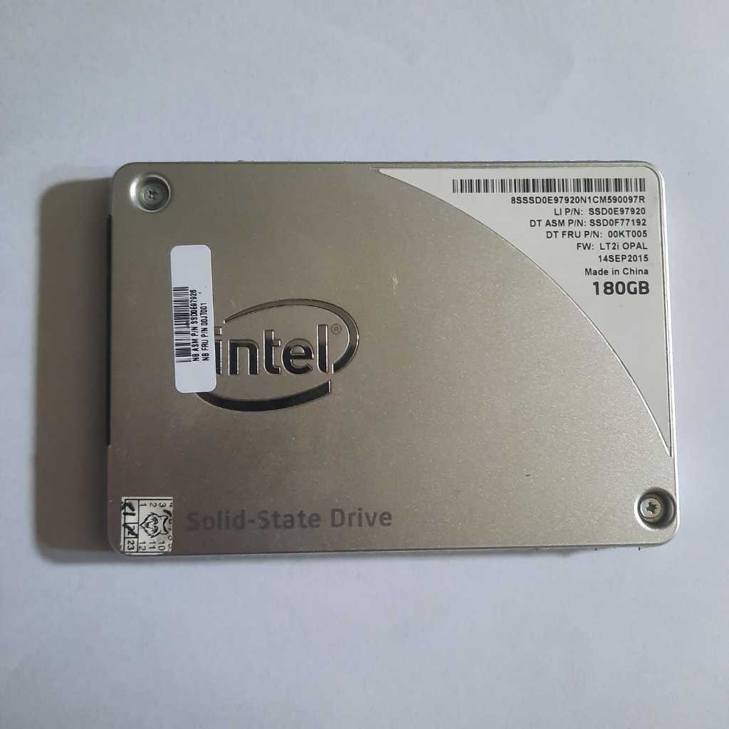 Intel 180GB SATA SSD สําหรับแล็ปท็อปและคอมพิวเตอร์ Sentinel 88% มือสอง