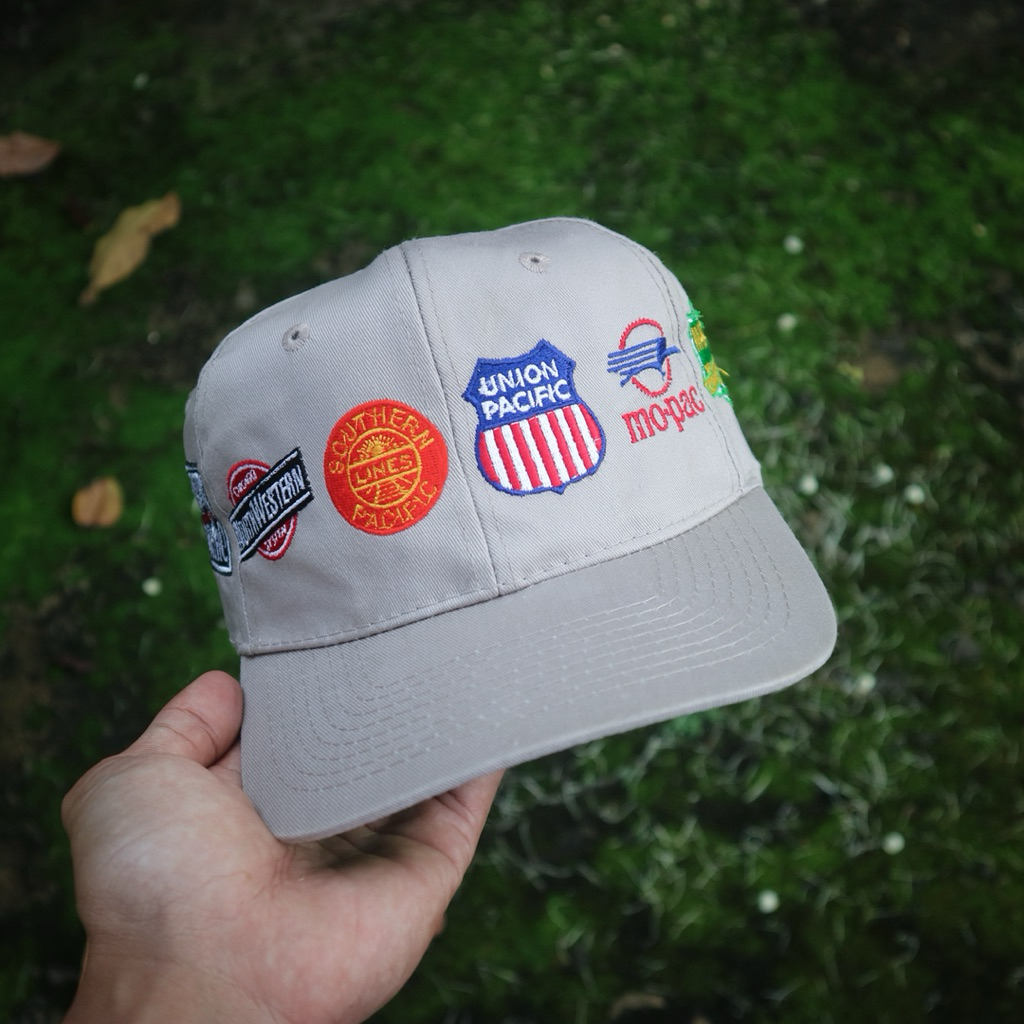 หมวกปัก Railroad Pacific Western, Northwestern, Southern, Union, Mopac MKT