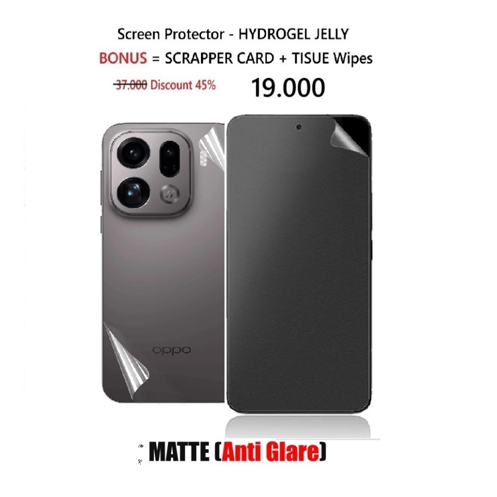 LAYAR [ Hansvano ] Hydrogel MATTE DOFF OPPO FIND X9 / X9PRO / Ultra / X8 X8PRO / X7 Ultra X6 Pro X5 