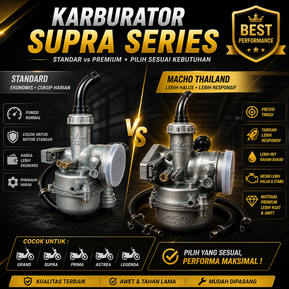 คาร์บูเรเตอร์ Supra Series Keihin RUI vs Macho Thailand | Grand Supra Prima Astrea Legenda คาร์บูเรเ