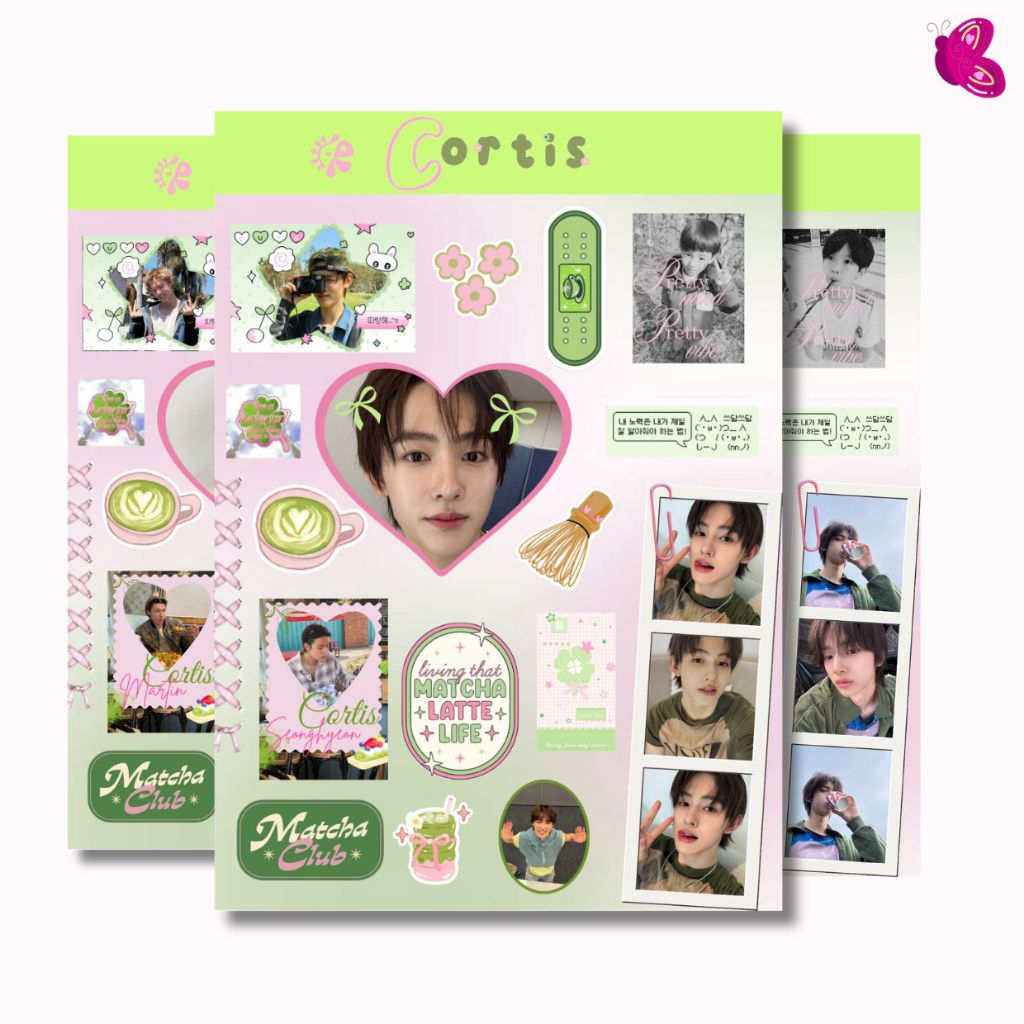 BC STICKER KPOP DECO CORTIS STRAWBERRY MATCHA ALL MEMBERS
