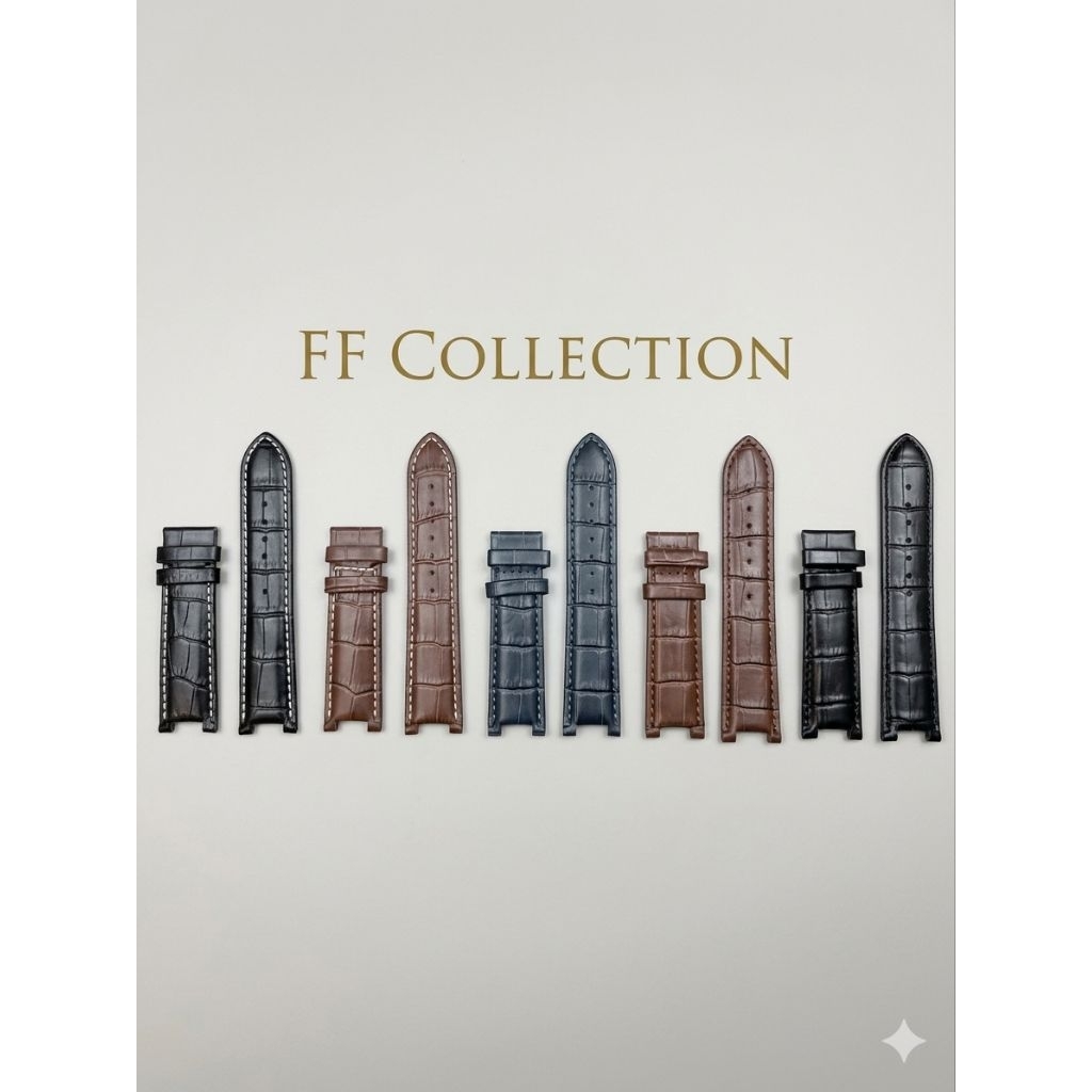 FF 22MM 22 MM Starp GC สายนาฬิกา Guess Collection สายนาฬิกา GC สายนาฬิกาหนัง BROWN BLACK BLUE CROCO 