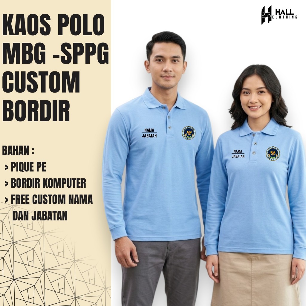 เสื้อโปโลเครื่องแบบ SPPG - MBG | เสื้อยืดคอปกปักแบบกําหนดเอง