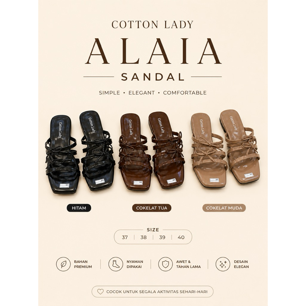 รองเท้าแตะ Alaia ใหม่ - CottonLady