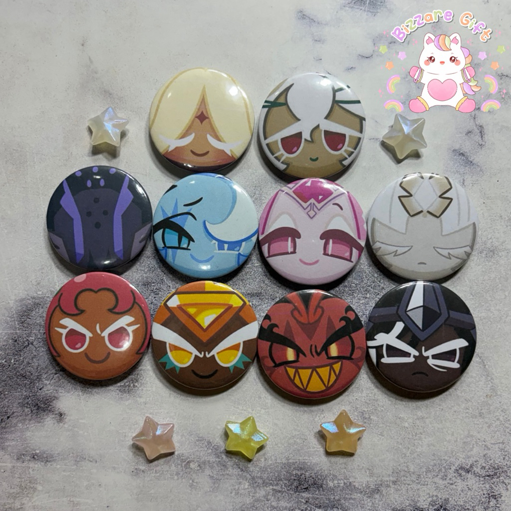 Pin 4.4 ซม. COOKIE RUN KINGDOM CRK เกมอุปกรณ์อนิเมะ
