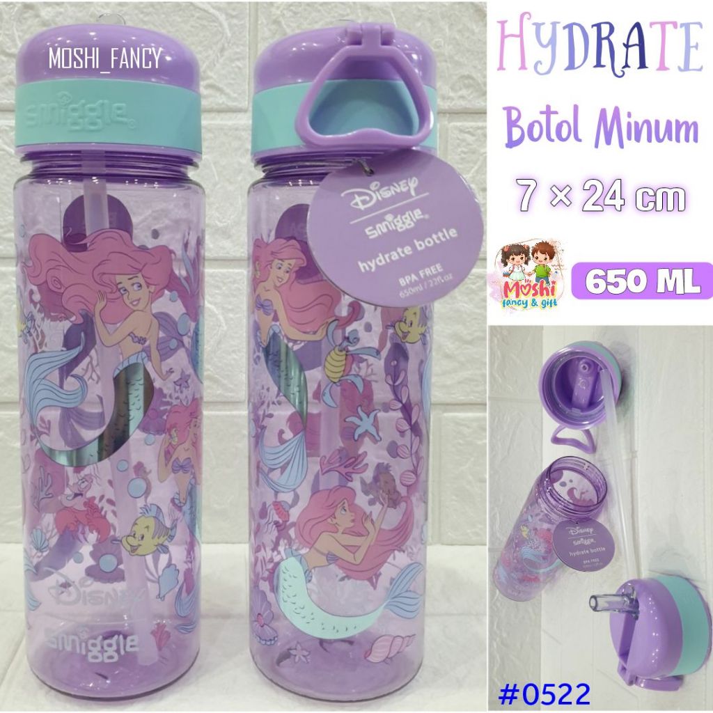 ขวดน้ําดื่ม Ariel Drink Up / แท่นดื่มสําหรับเด็ก 650 มล. / ขวดดื่มสําหรับเด็กตัวอักษร / แท่นดื่ม Ari