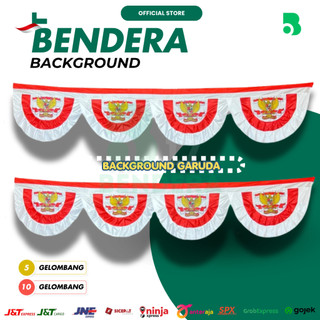 Background Garuda 10 Gelombang | Panjang 7 Meter | Bahan Grade A