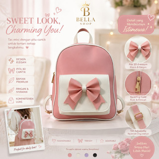 BL Tas Ransel Wanita Tas Gendong Fashion Korean Stylish Pita By Bellashop