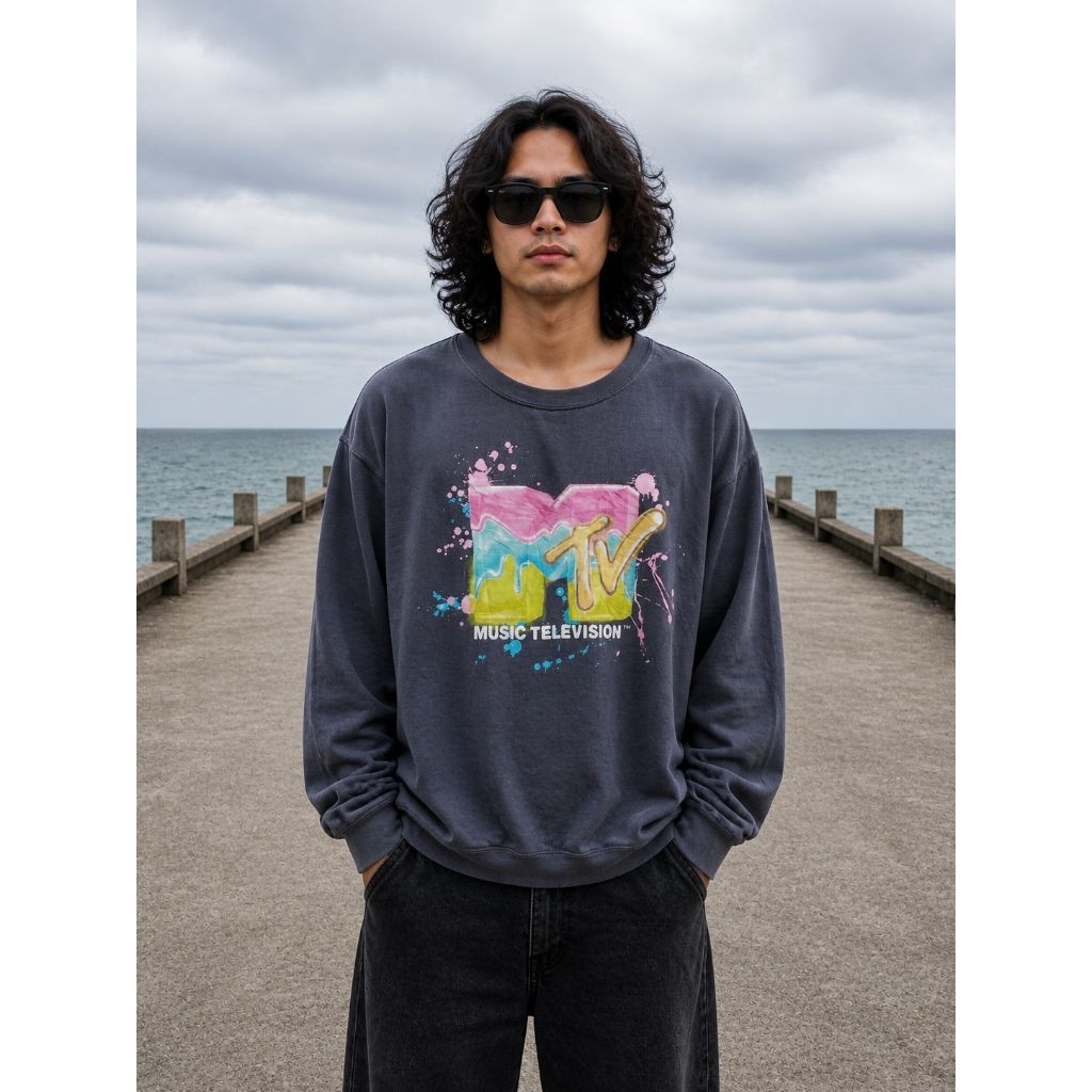 (BIG SIZE) เสื้อยืดคอกลม/สเวตเตอร์ M*V 0R1 ไซส์ XL fit XXL (P70 x L63)
