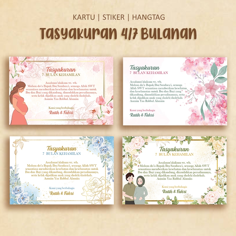 PREGANCY TRIBUTE CARD/สติ๊กเกอร์/HANGTAG 4/7 MONTHS PREGANCY C
