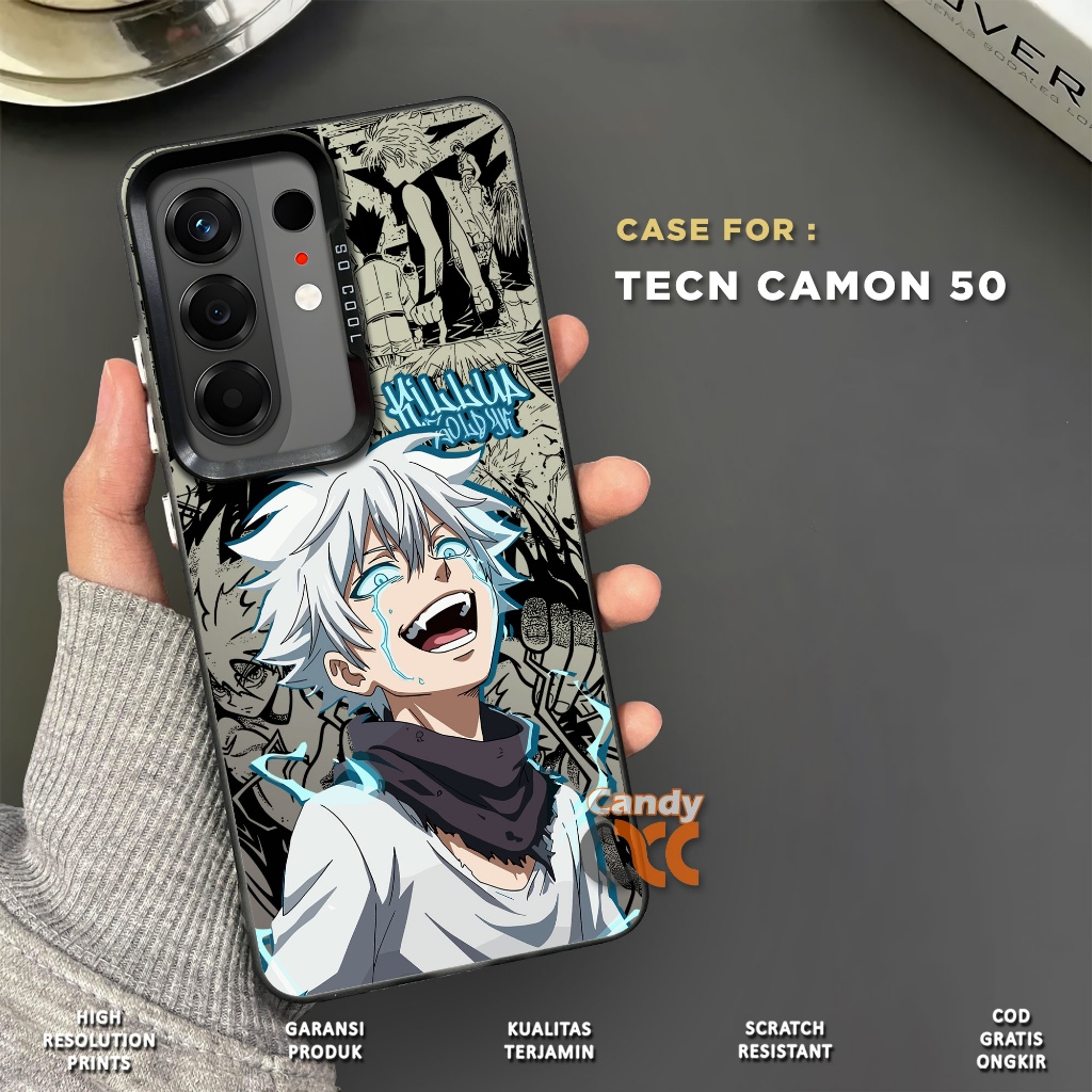 CASE TECNO CAMON 50 - SO COOL HOLOGRAM PREMIUM - HUNTER X HUNTER Motif - Softcase HYBRID IMD PLATE M