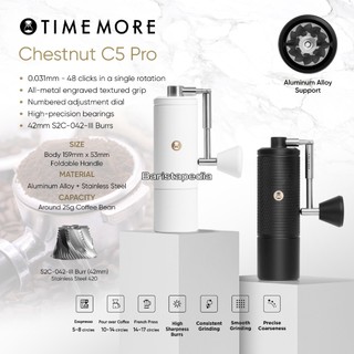 Timemore Chestnut C5 Pro Hand Coffee Grinder - Alat Giling Kopi