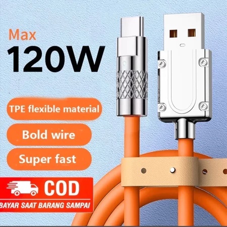 168ACCS 120W FAST CHARGING Data Cable Type-C-Micro USB Android Charger