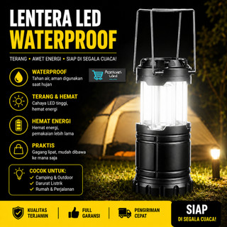 SL-108 Senter Lentera Camping Emergency 3COB / Lampu Tenda Camping