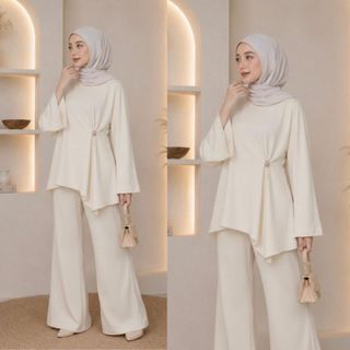 Dasterbeauty  - JENA Setelan tunik knit wanita jumbo kekinian oneset kulot polos terbaru 2026 adem nyaman Cantik Tasya