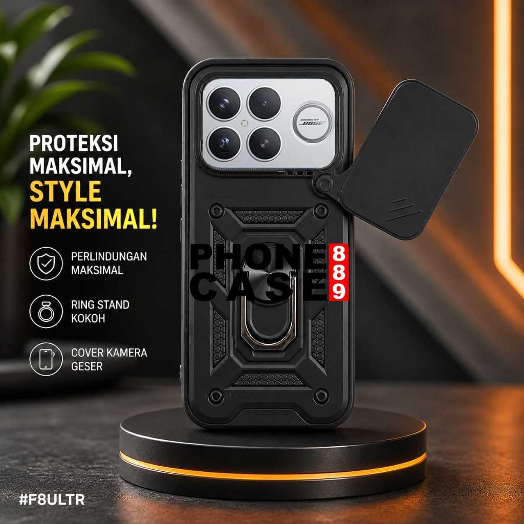 POCO F8 PRO POCO F8 ULTRA CASE ROBOT CASE TRANSFORMER SLIDE RING BLACK เท่านั้น CASE POCO F8 PRO POC