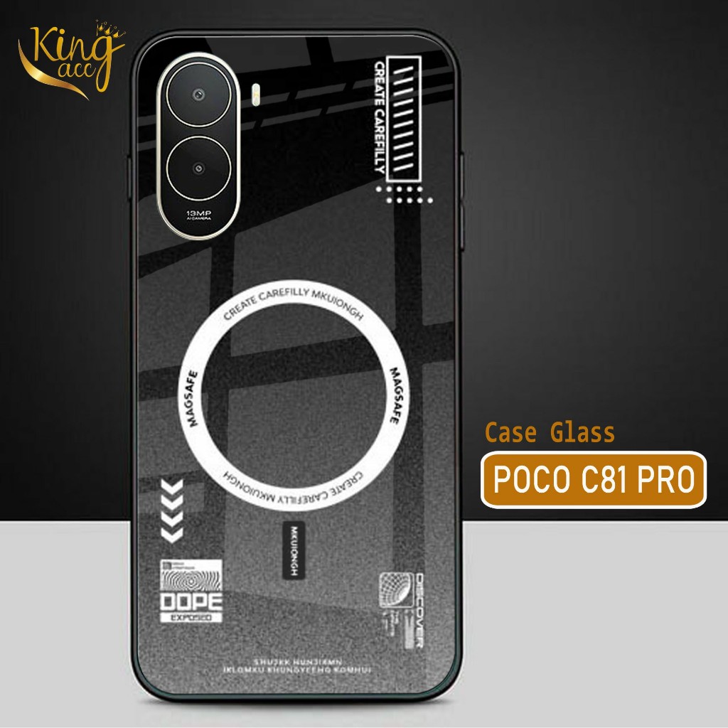 HP Glitter Glass เคสโทรศัพท์สําหรับ POCO C81/C81 PRO/C85X - POCO C81/C81 PRO/C85X เคสโทรศัพท์ - K126