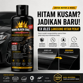 NANO BLACK COATING 100ML/PENGHITAM BODY MOTOR/PENGHITAM DASBOARD