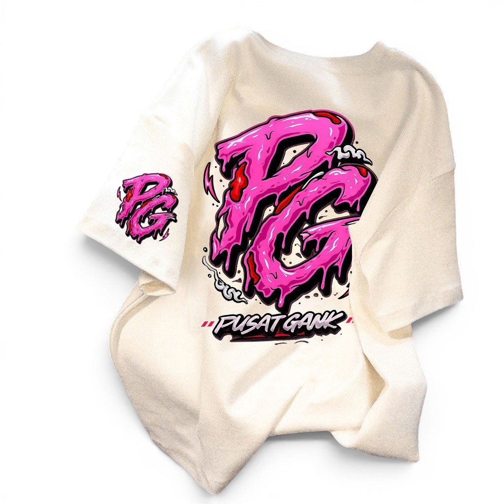 เสื้อยืด WENZ pg drip blue pink society - เสื้อยืด unisex