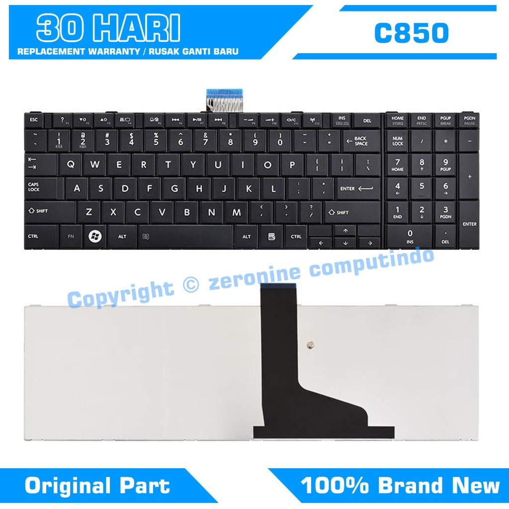 Toshiba Satellite C850 C850D C855 C855D C870 C875 C875D คีย์บอร์ด