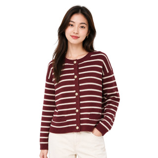 Dailyofprincess Cassy Kardigan Rajut Wanita Salur Kancing Aktif