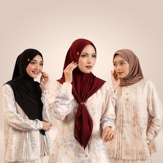 Daffi Hijab Pashmina Instan Mezza Series - Kerudung Segitiga Instan Non Pad - Segitiga Instan Pad Malay