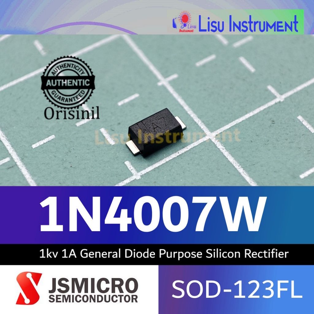 1N4007W 1000V 1A 1Kv วัตถุประสงค์ทั่วไปซิลิคอน Rectifier A7 SOD-123FL JSMSEMI เดิม