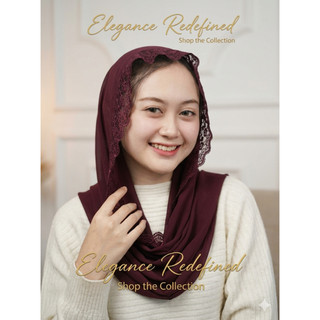 QIO-Series Hijab Instan Renda Ayu Yeni Wahid Ceruty Super Premium.