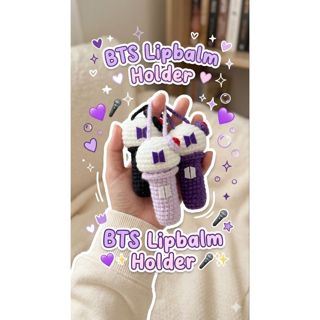BTS KNITTED LIPBALM HOLDER