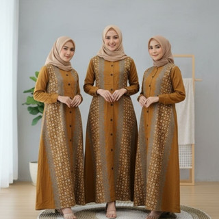 GamisTwill KLOK BUSUI MEWAH LEBAR KONDANGAN ANGGUN PANJANG BERKERAH