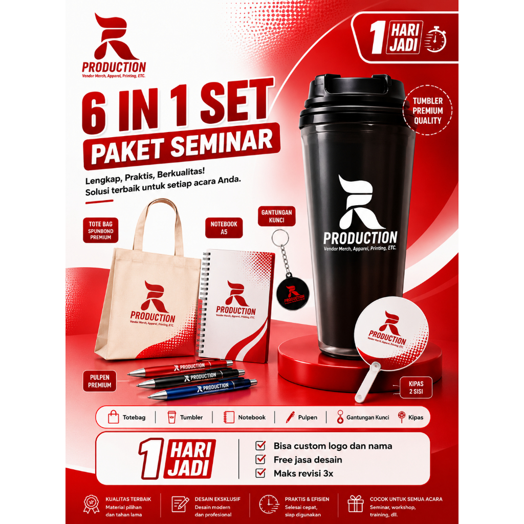 (WHOLESALE) SEMINAR KIT 6 ITEMS PREMIUM CUSTOM | SOUVENIR PACKAGES สําหรับ SEMINAR, WORKSHOP, TRAINI