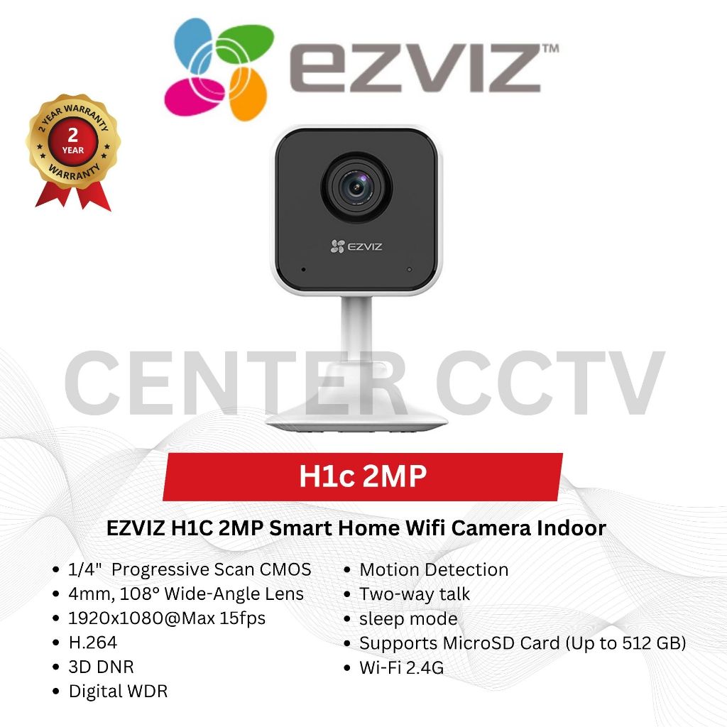 EZVIZ H1C 2MP - กล้อง IP 2MP เสียงอัจฉริยะไร้สายสองทาง