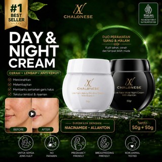 [COD] Chalonese Moisturizer Night & Day Cream 50gr Membantu Membuat Kulit Wajah Lebih Cerah dan Lembab Repair Barrier Mengurangi Garis Halus
