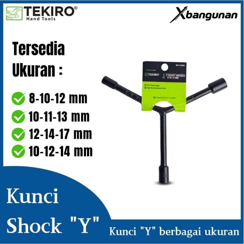 ประแจ Tekiro Y-Shock ขนาด 8-10-12 | 10-11-13 | 12-14-17 | 10-12-14 มิล